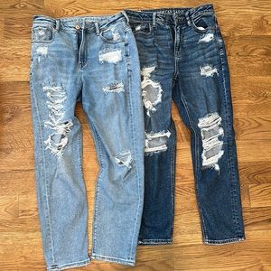 American Eagle Jeans size 4 short stretch straight leg mom jean style $35
